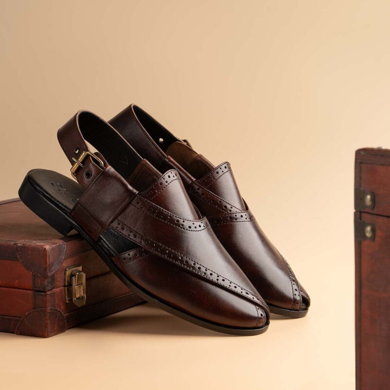 Coco Brown Leather Chappal by Wolveyes - handcrafted footwear