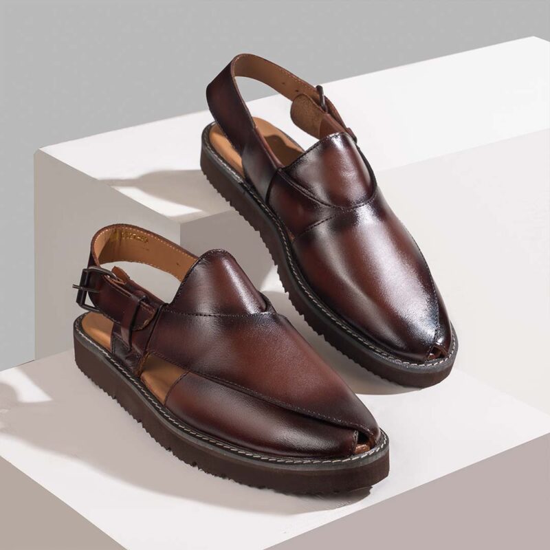 Wolveyes Frisco Brown Peshawari Chappal - premium leather craftsmanship