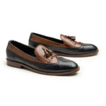 Wolveyes Two-Tone Leather Loafers – handcrafted leather excellence