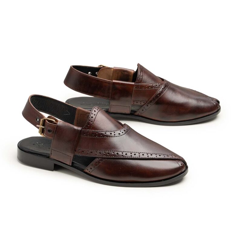 Premium Brown Leather Chappal - Wolveyes handcrafted style