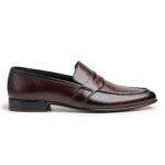 Wolveyes handcrafted Maroon Leather Loafers - elevate your casual look