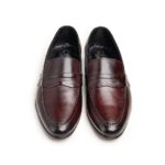 Handcrafted Maroon Leather Loafers from Wolveyes - stylish and durable