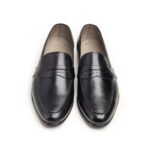 Handcrafted Mystic Black Leather Loafers from Wolveyes - stylish and durable