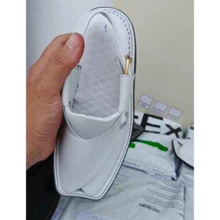 White Medicated Zalmi Chappal Wolveyes