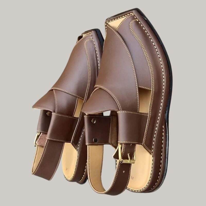 Peshawar Zalmi Leather Chappal Pepsi 1 wolveyes