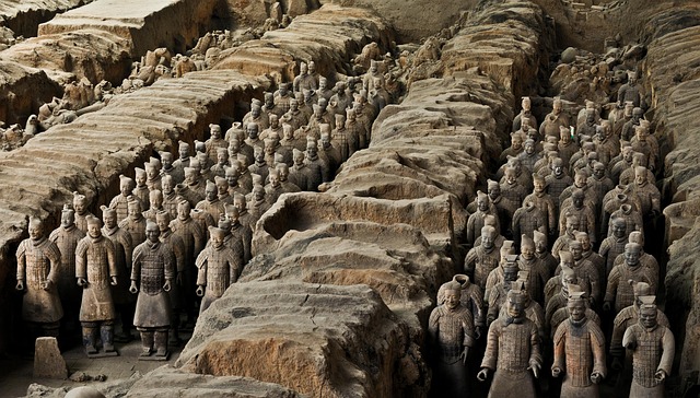 Terracotta Army soldiers in Xi'an, China